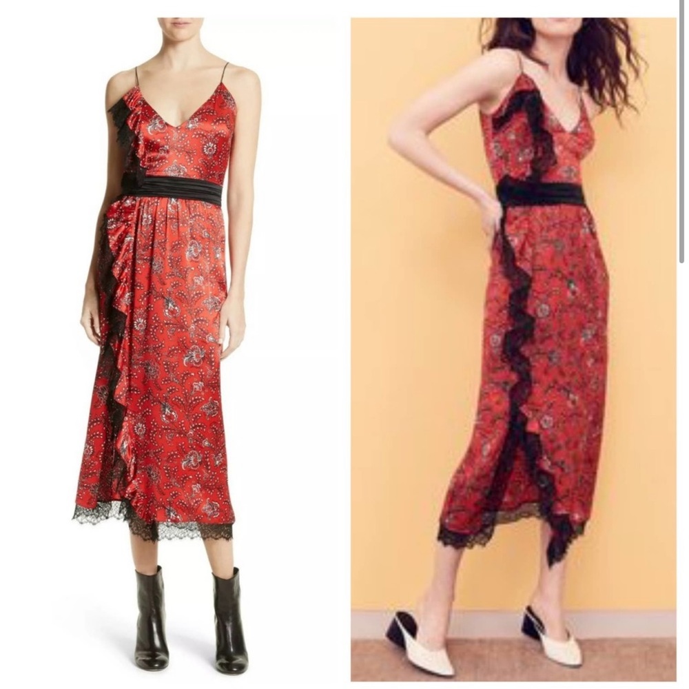 CINQ A SEPT Silk Paisley Dress